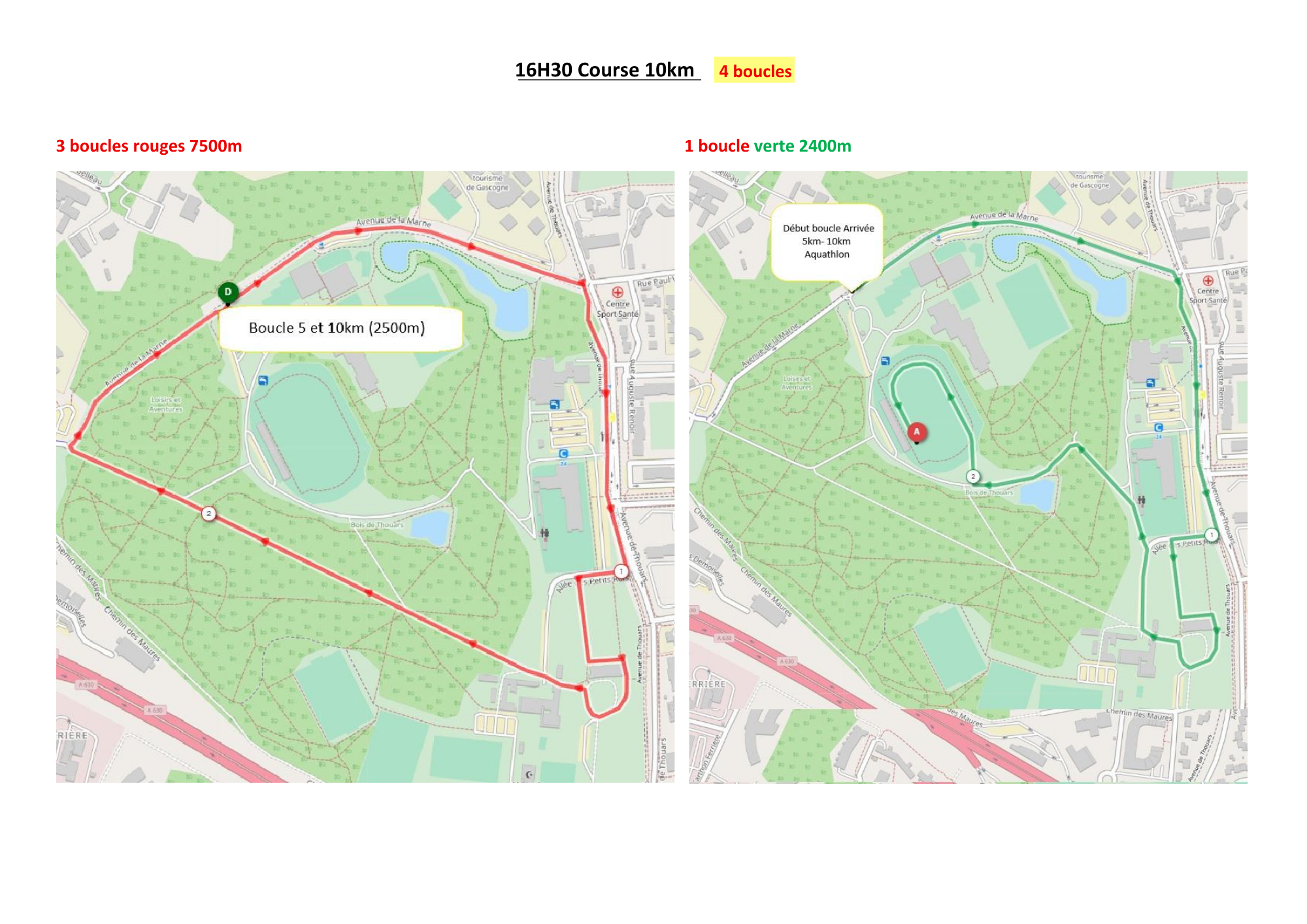 6-16h30-Course 10km 4 boucles