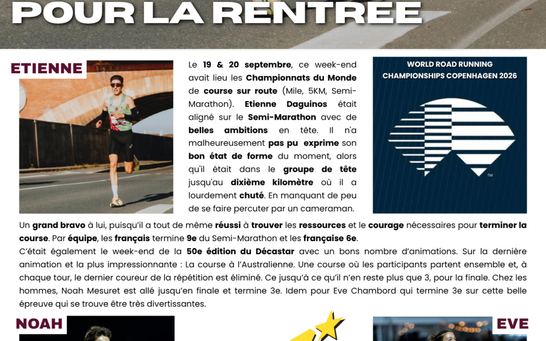 SUR OU EN ROUTE POUR LA RENTREE