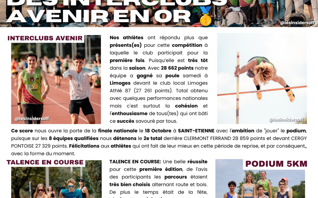 DES INTERCLUBS AVENIR EN OR