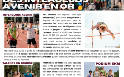 DES INTERCLUBS AVENIR EN OR